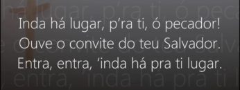 Ainda Há Lugar – Harpa Cristã 319