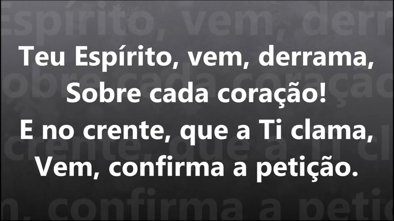teu espirito vem derramar harpa